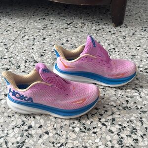 Hoka Vibrant Pink and Blue Sneakers